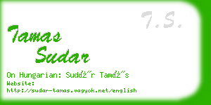 tamas sudar business card